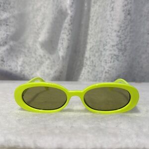 Le Specs Outta Love Sunglasses in neon green